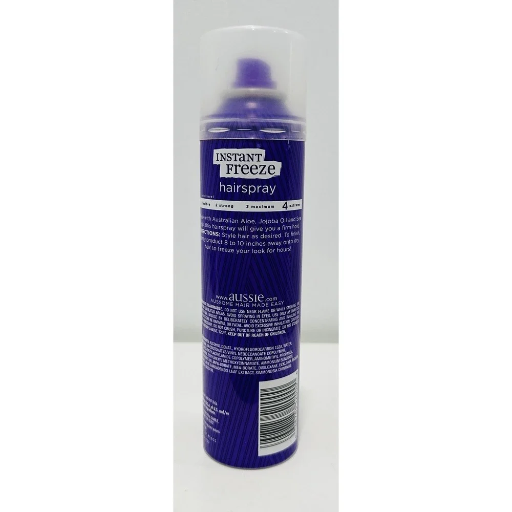 Aussie Instant Freeze Hairspray 24 Hour #4 Extreme Hold 7 Oz Aerosol Spray